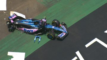 Sprint Shootout red-flagged after dramatic Ocon Alonso crash