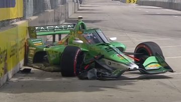 Video: Grosjean crashes in IndyCar qualifying