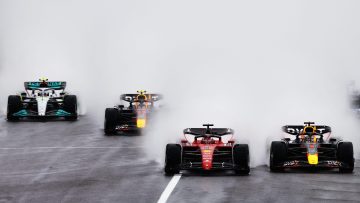 Verstappen Leclerc Japan start
