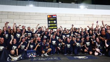 Verstappen receives present as Red Bull celebrate third Drivers' title