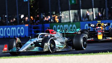 Mercedes explain message to Russell during Perez battle